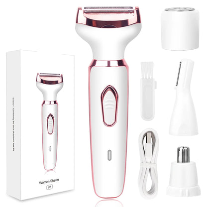 4 in 1 Electric Lady Shaver – Multifunctional Hair Trimmer by Mallinaz