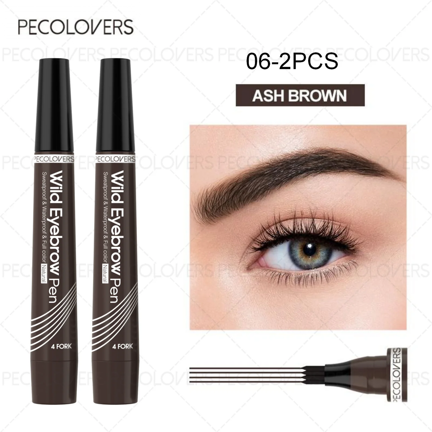 4-Tip Waterproof Microblading Eyebrow Pen – Natural Hair-Like Definition by Mallinaz