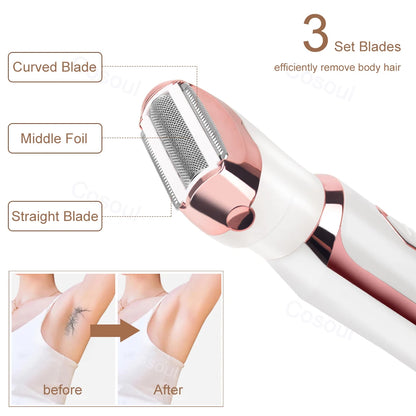 4 in 1 Electric Lady Shaver – Multifunctional Hair Trimmer by Mallinaz