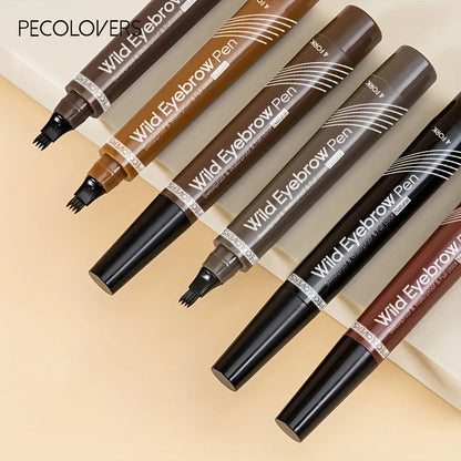 4-Tip Waterproof Microblading Eyebrow Pen – Natural Hair-Like Definition by Mallinaz