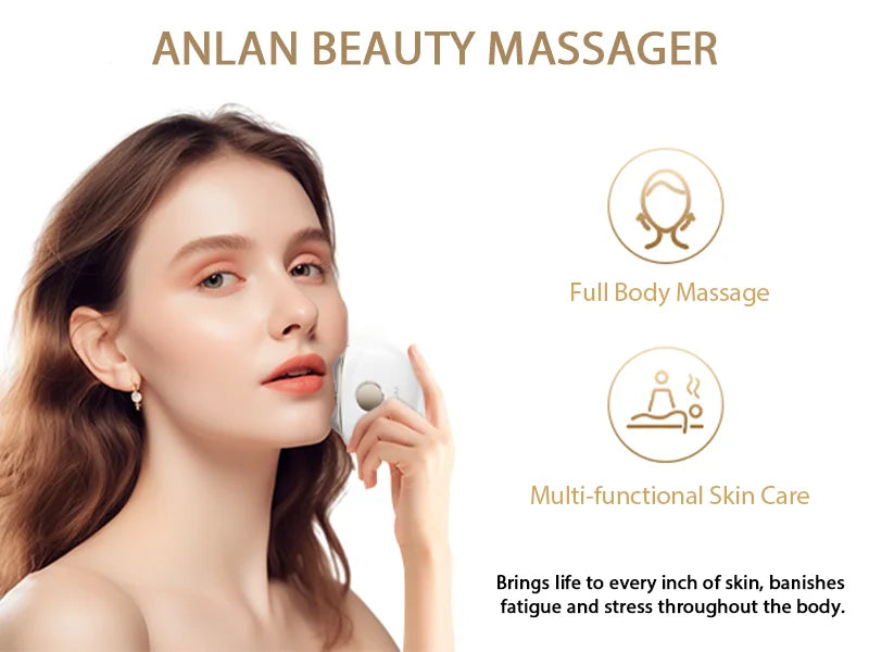 ANLAN Electric Guasha Massager EMS Face Lifting Anti-aging Remove Edema Firming Skin Clod Heat Scraping Skincare Beauty Device
