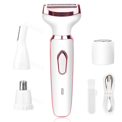 4 in 1 Electric Lady Shaver – Multifunctional Hair Trimmer by Mallinaz