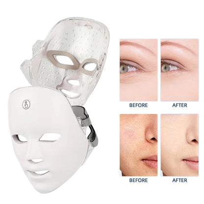 MALLINAZ 7-Color LED Facial Mask | Light Therapy for Glowing Skin